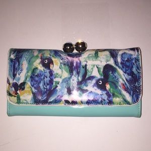 Ted Baker Parrot Crystal Matinee Wallet NWT